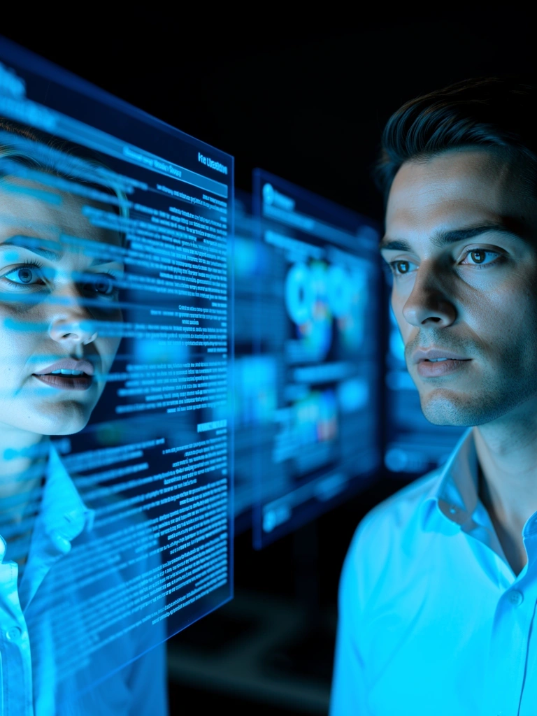 Equipo de analistas en sesión de trabajo